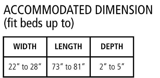 stretcher bed dimensions